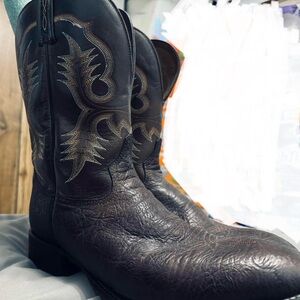 Tony Lama Tan Leather Cowboy Boots